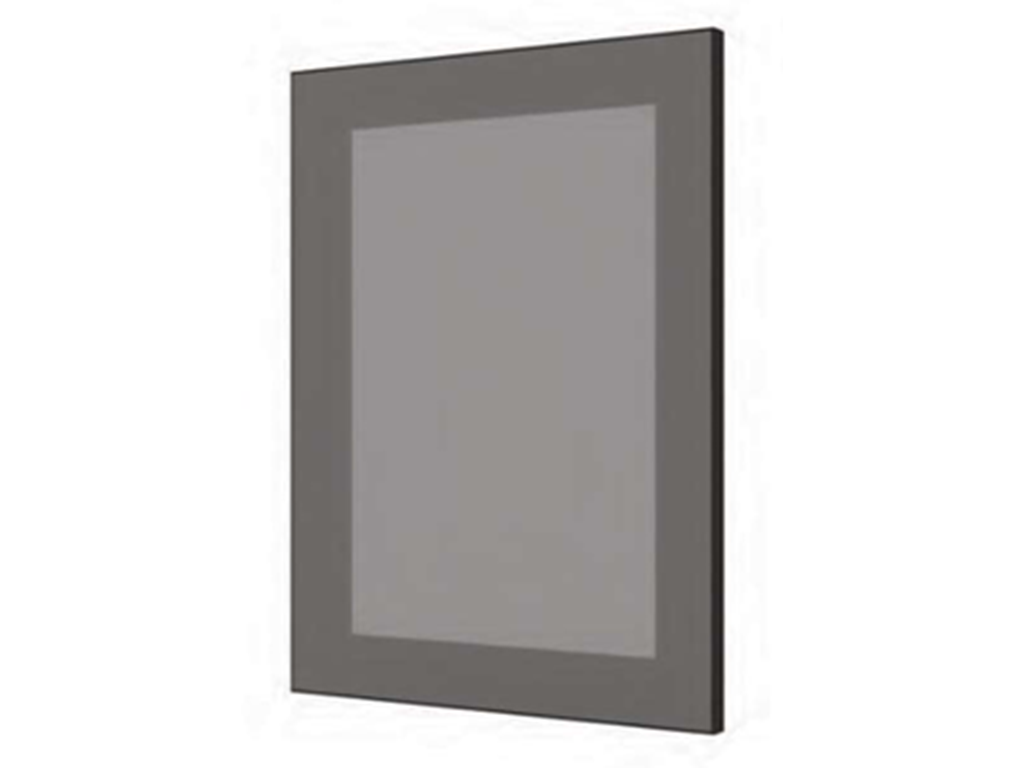 Telaio Alluminio per Anta Vetro mm.4 Modello 21286 mm.45x17 su Misura Senza Vetro Nero Opaco - immagine 1
